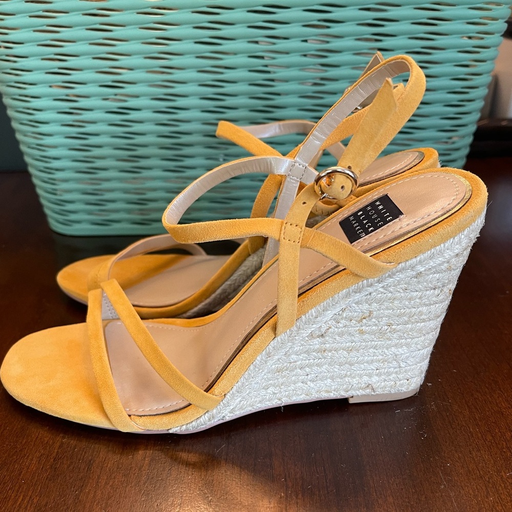 NWOT White House Black Market Strappy Wedge Sandals - Picture 4 of 8
